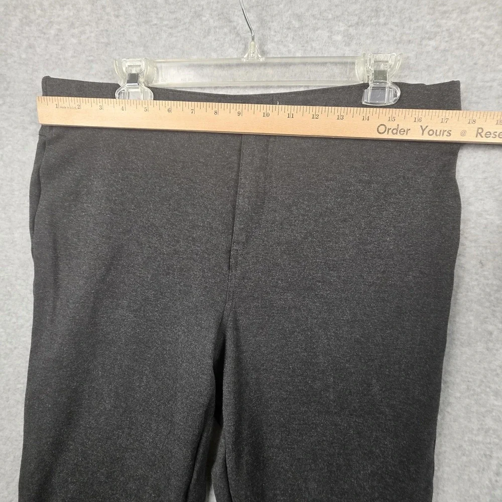 John Mark Pants Womens Large Gray Knit Ankle Slim Fit Stretch Pockets Casual - Picture 4 of 11